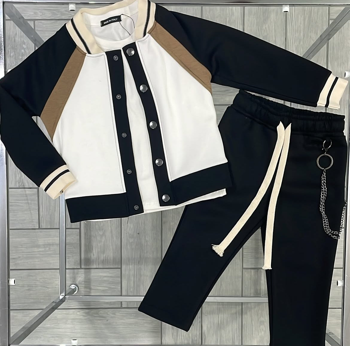 coordinato college nero