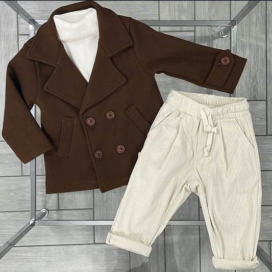 cappottino doppio petto marrone