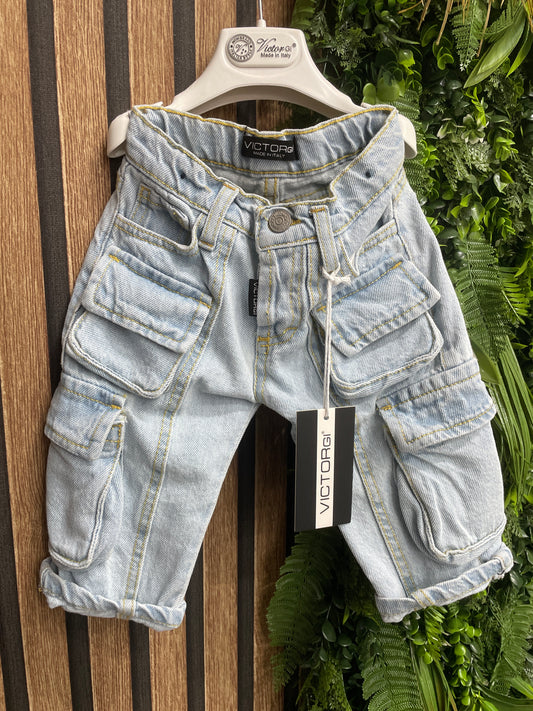 JEANS CARGO CHIARO