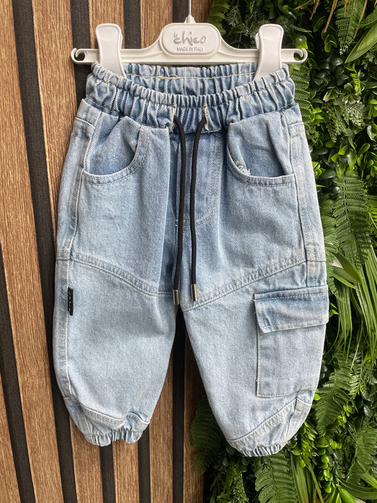 JEANS CARGO CHIARO