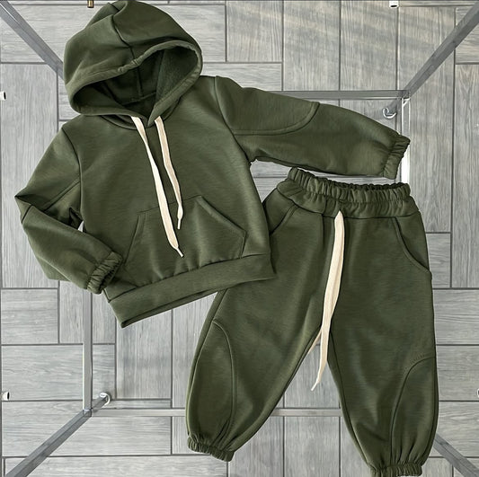 tuta felpata verde