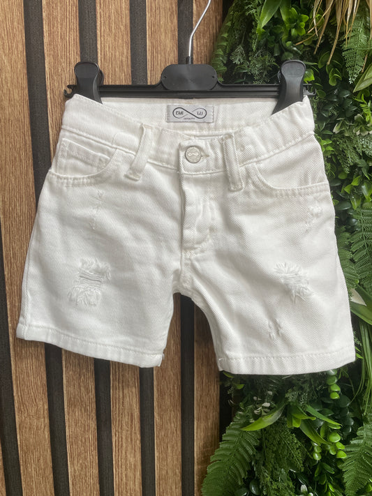 PANTALONCINI DENIM BIANCO