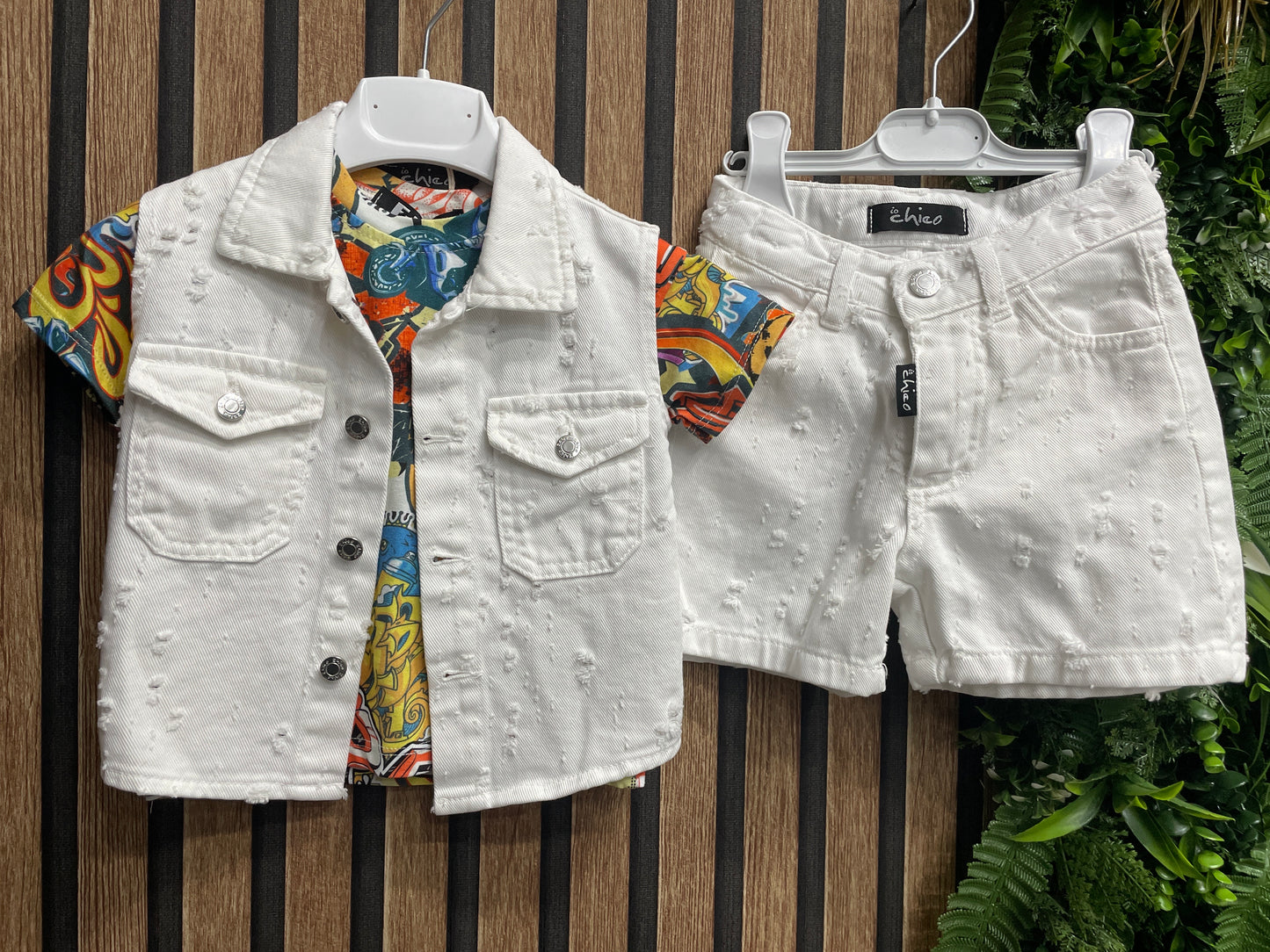 COMPLETO DENIM BIANCO