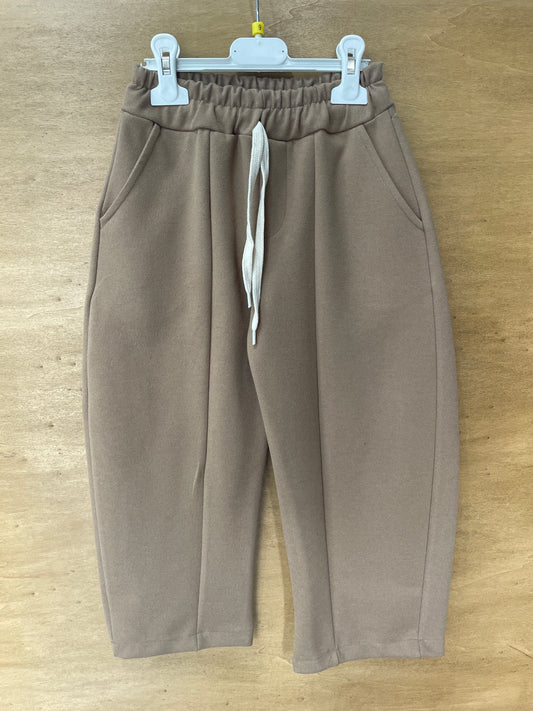 pantalone baggy beige