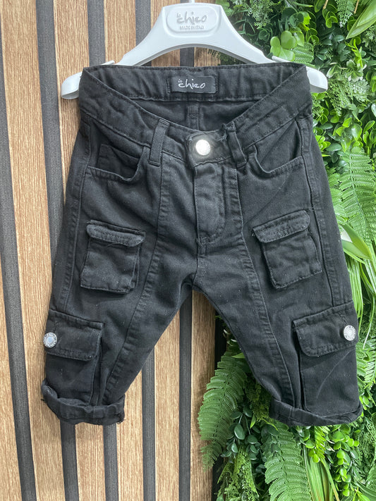 JEANS CARGO BLACK
