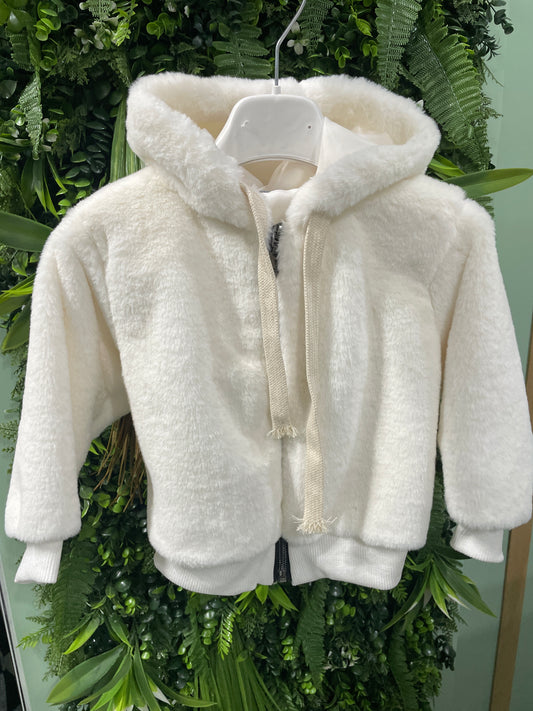 pelliccetta con cappuccio