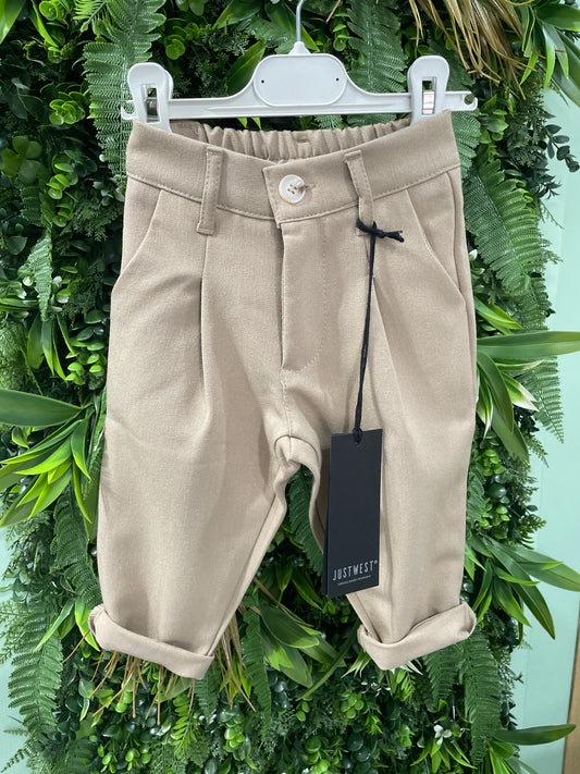 pantalone classico beige