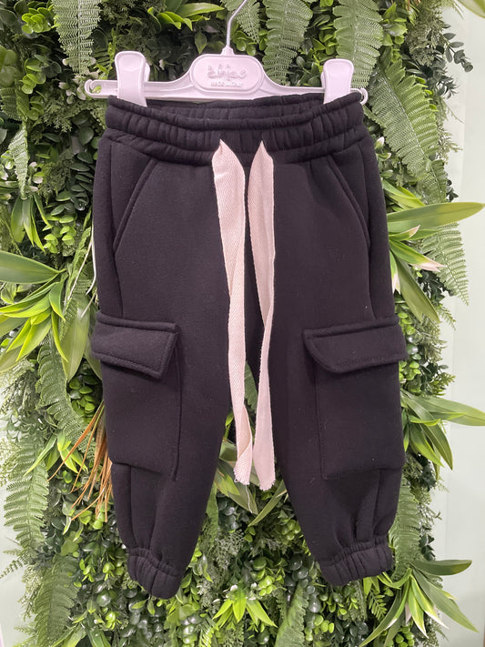 pantalone cargo felpato