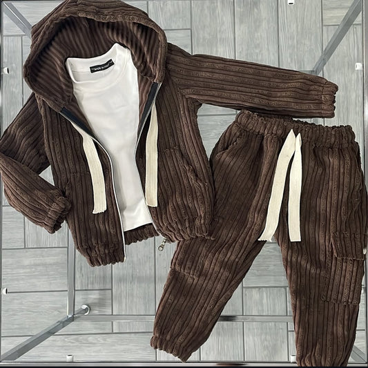 completo cargo velluto marrone