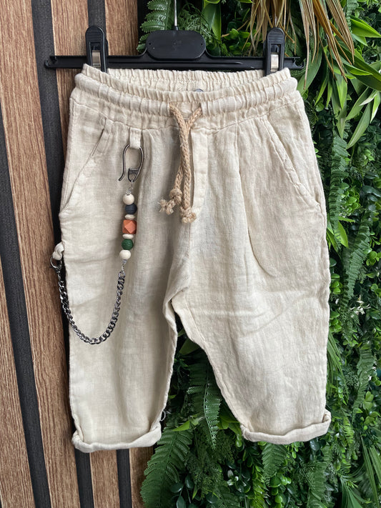 PANTALONE IN LINO